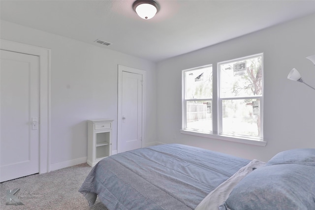 bedroom with carpet