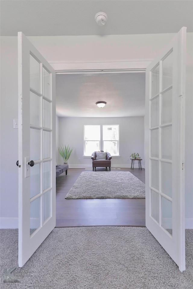 interior space with french doors