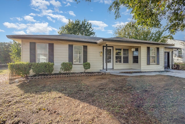 view of ranch-style home