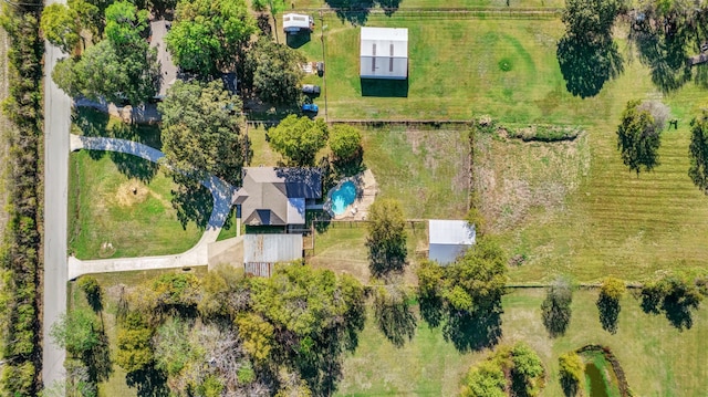 bird's eye view with a rural view