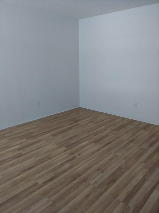 spare room with light hardwood / wood-style flooring