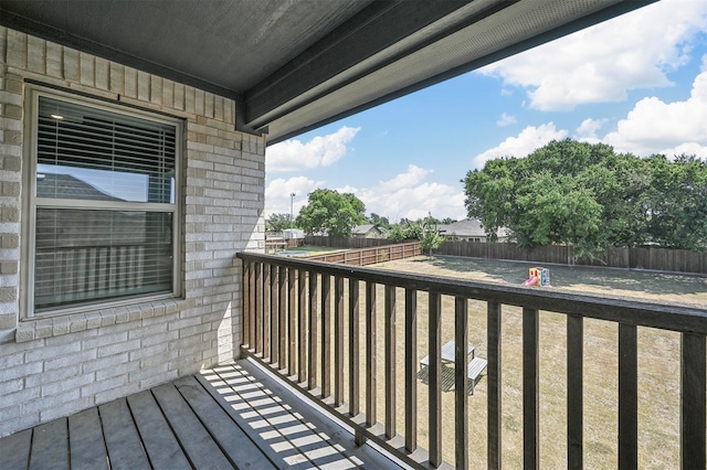 view of balcony