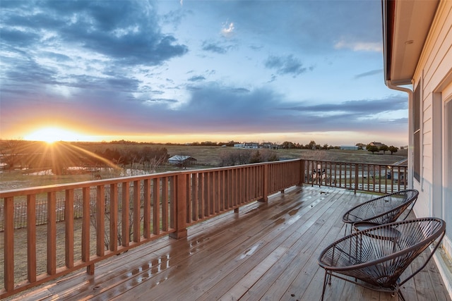 view of deck at dusk