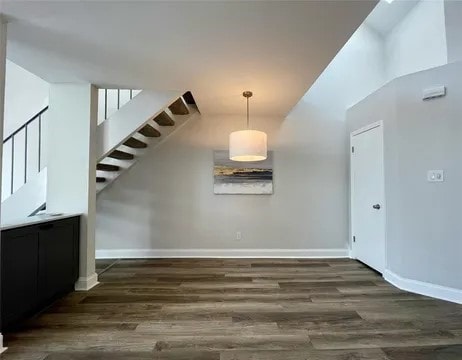 interior space with wood-type flooring