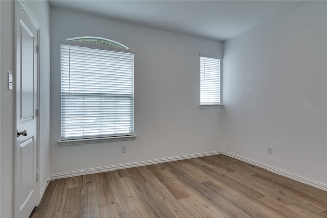 empty room featuring light hardwood / wood-style flooring