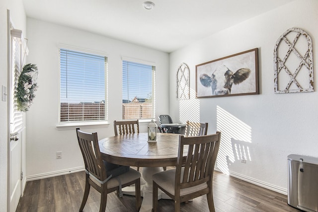 dining room featuring dark hardwood / wood-style floors