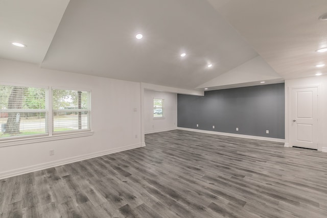 interior space with hardwood / wood-style flooring