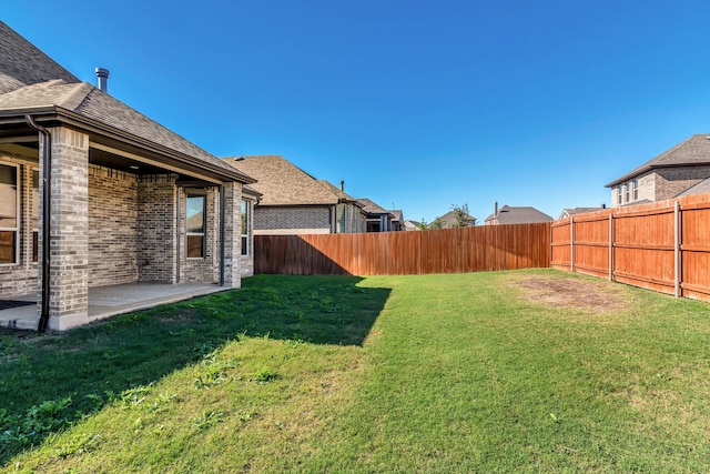 view of yard with a patio area