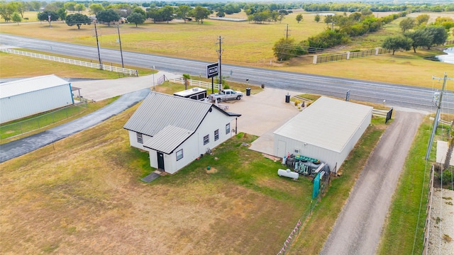 bird's eye view with a rural view