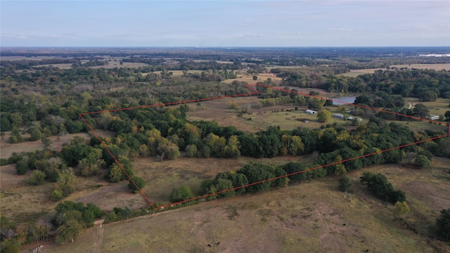 bird's eye view featuring a rural view