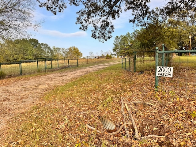 exterior space featuring a rural view