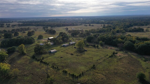 bird's eye view featuring a rural view