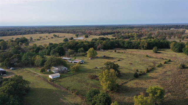 bird's eye view featuring a rural view