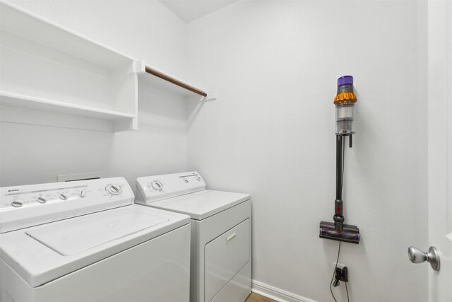 laundry area featuring washer and clothes dryer