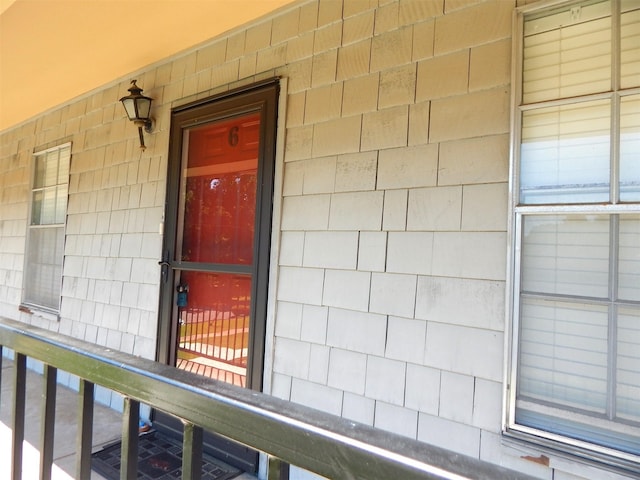 view of doorway to property