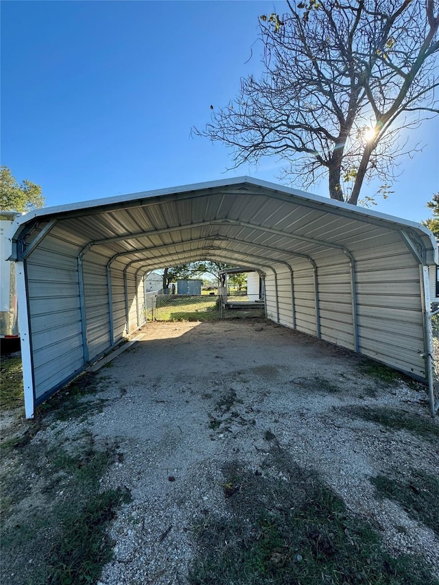 view of car parking with a carport