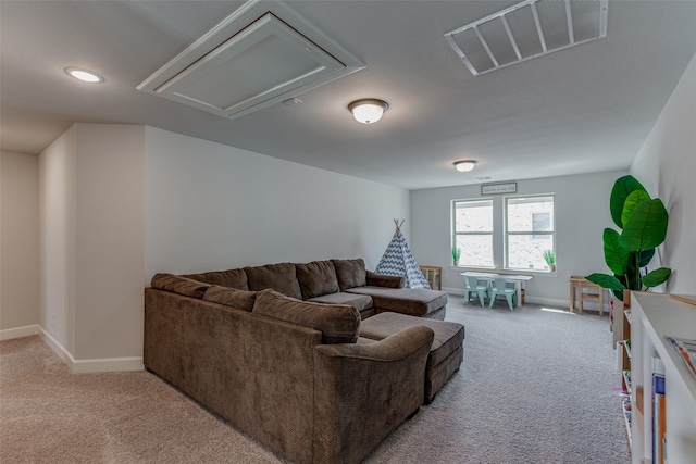 view of carpeted living room