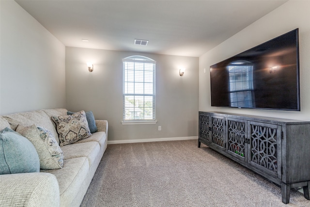 view of carpeted living room