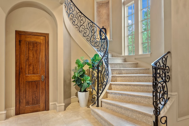 view of tiled foyer