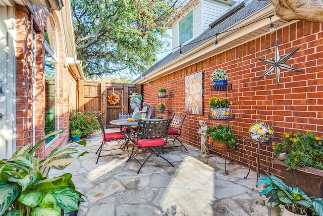 view of patio / terrace with ceiling fan