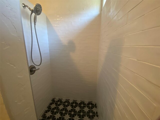 bathroom with vanity and tile patterned floors