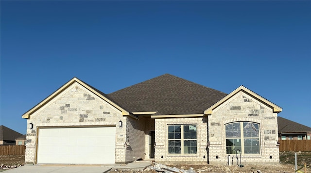 view of front of house featuring a garage