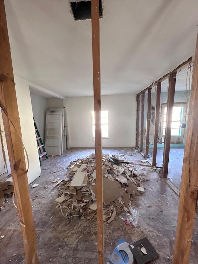 miscellaneous room featuring a wealth of natural light