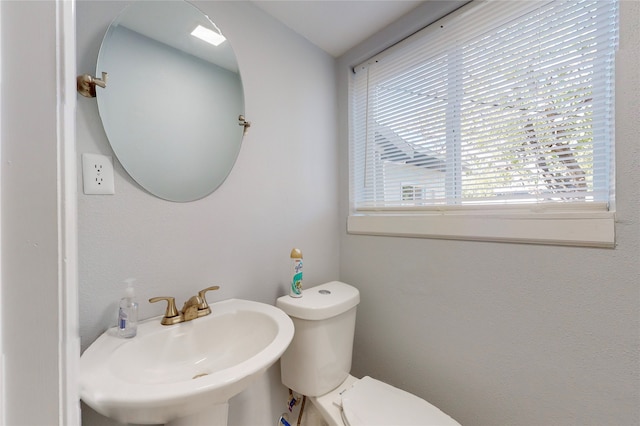 bathroom with sink and toilet