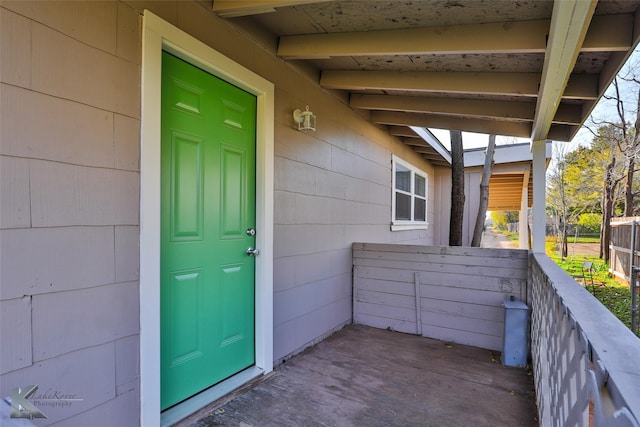 view of entrance to property