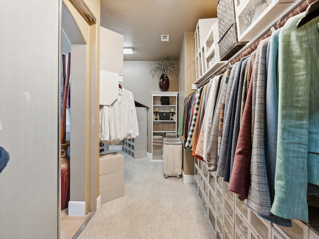 view of walk in closet