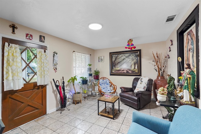 living room with plenty of natural light