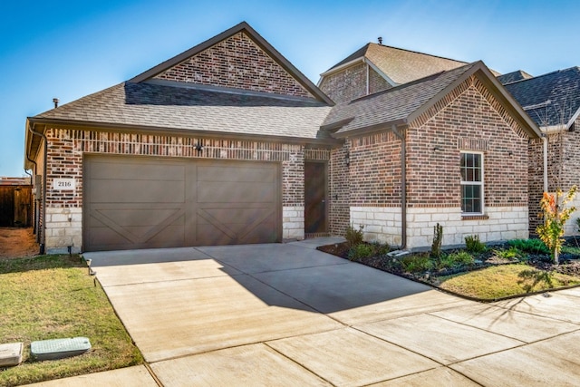 view of property featuring a garage