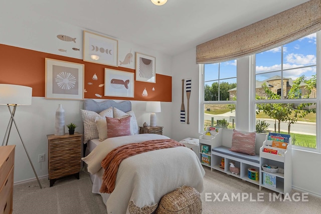 bedroom with carpet floors