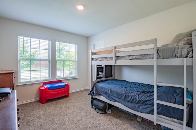 bedroom with carpet