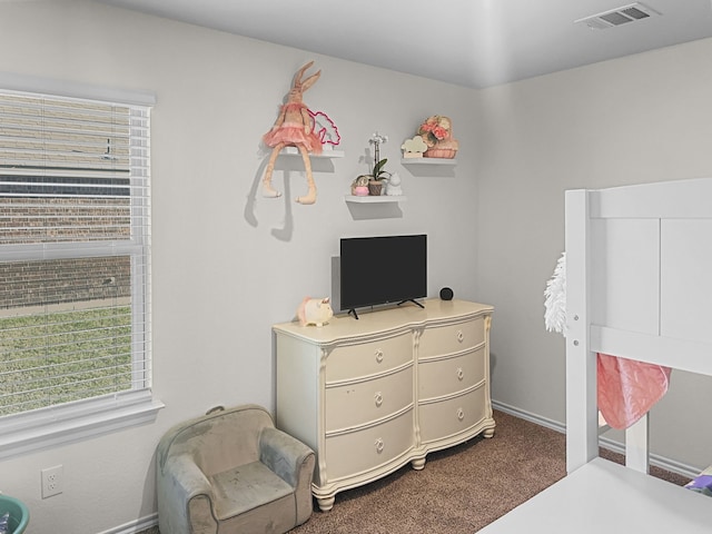 view of carpeted bedroom