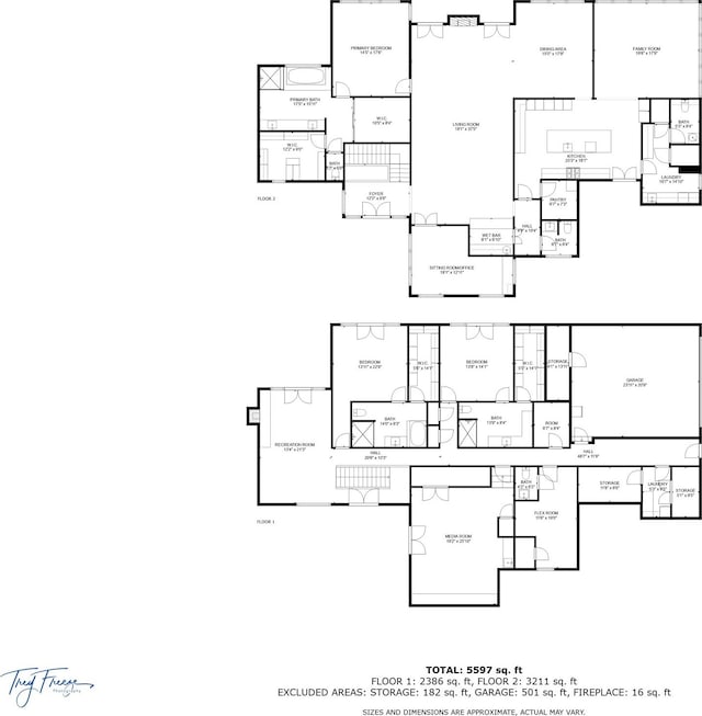 2103 Indian Creek Dr, Westover Hills, TX 76107 - floor plan / room layout