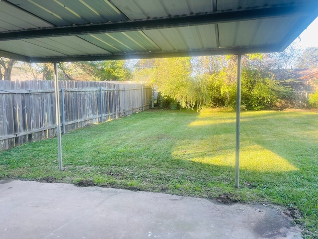 view of yard featuring a patio area