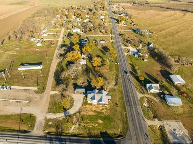 bird's eye view with a rural view