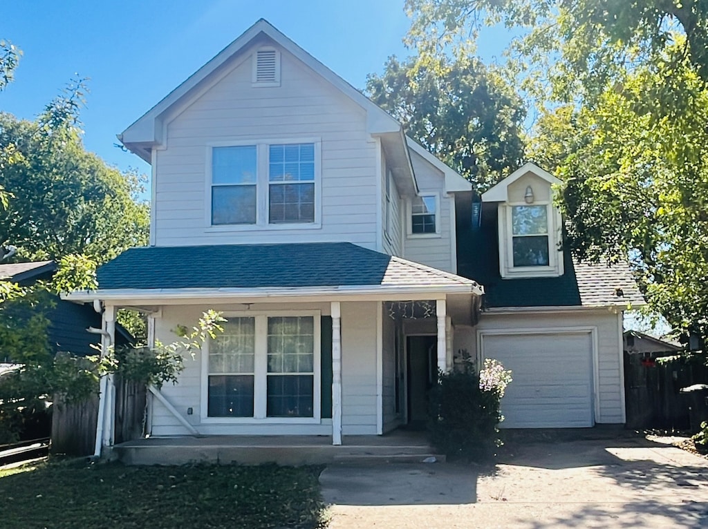 view of property with a garage