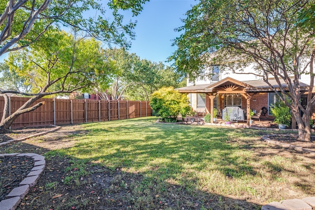 view of yard featuring a patio