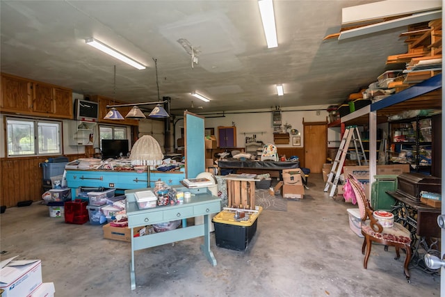 garage featuring electric panel