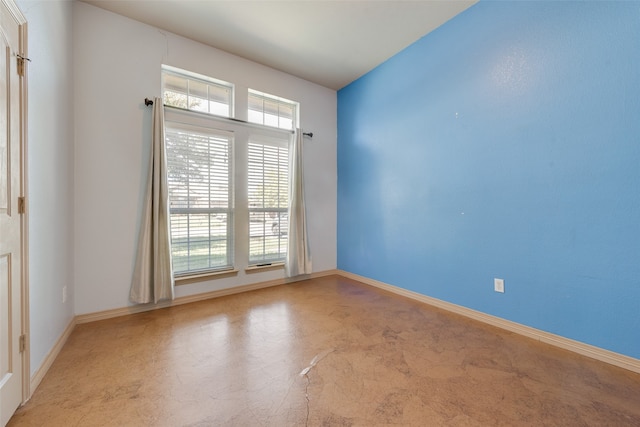 spare room with a wealth of natural light