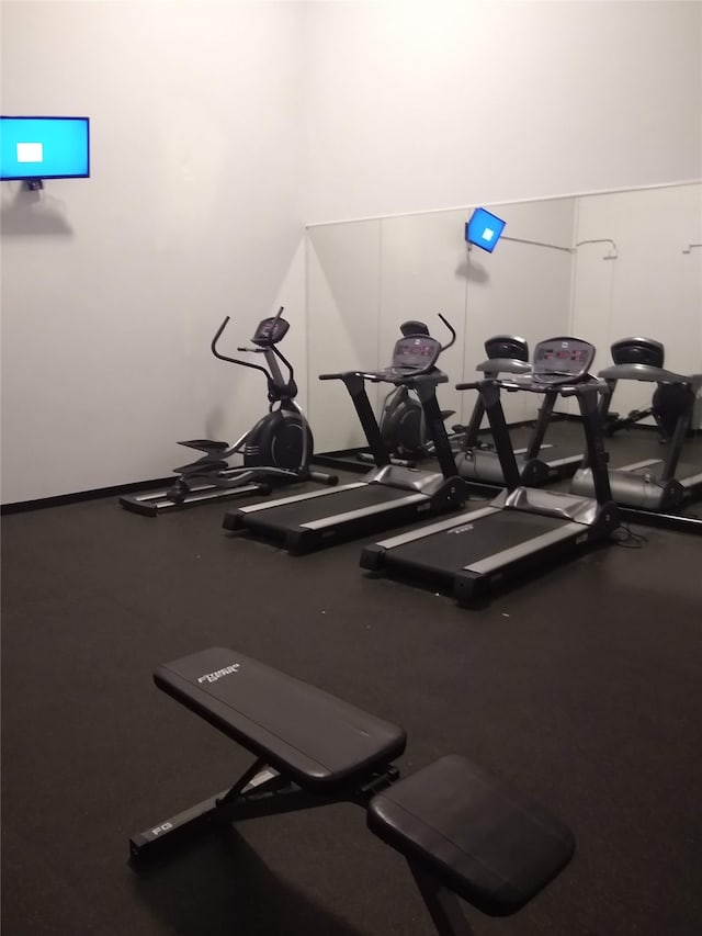 view of workout area