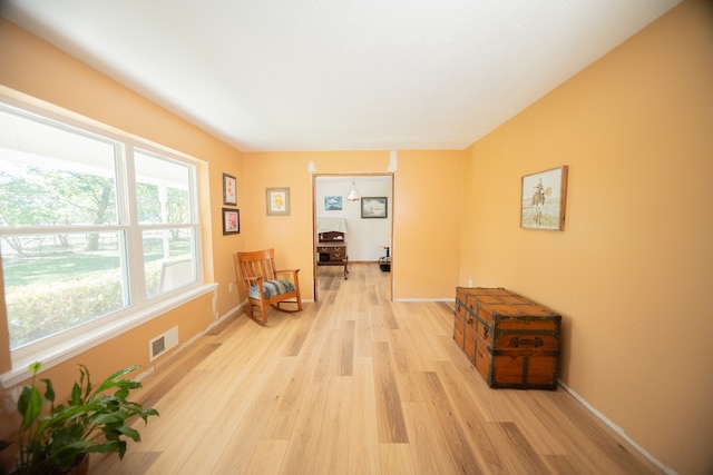 interior space featuring light wood-type flooring