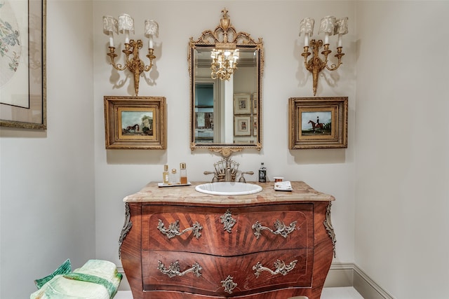 bathroom with vanity