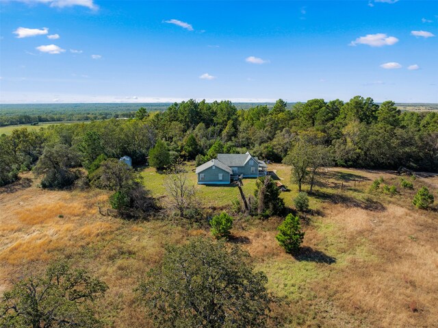 drone / aerial view with a rural view