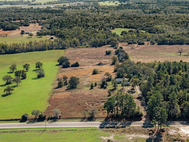 drone / aerial view with a rural view