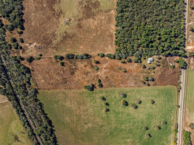 aerial view featuring a rural view