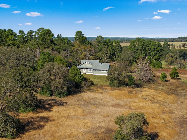 aerial view with a rural view