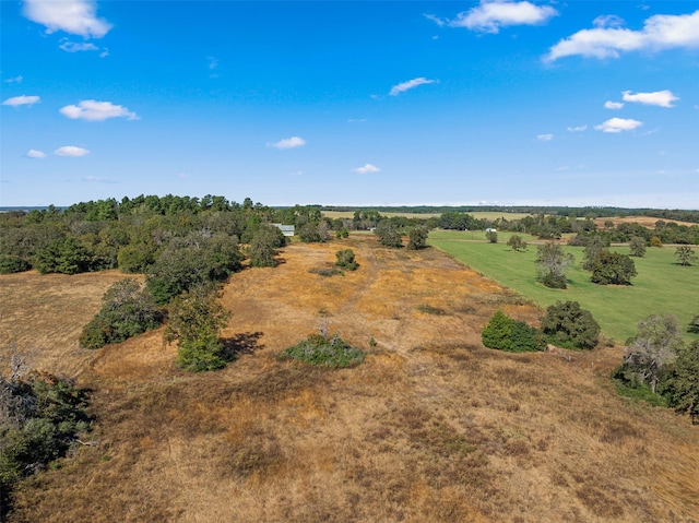 bird's eye view with a rural view